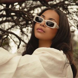 DIFF X Lauren London Lotus Locs White Pearl Grey Sunglasses